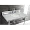 Fauceture KVPB3622M38 36" X 22" Marble Vanity Top W/Undermnt Sink, Carrara Marble KVPB3622M38 - alternate 4